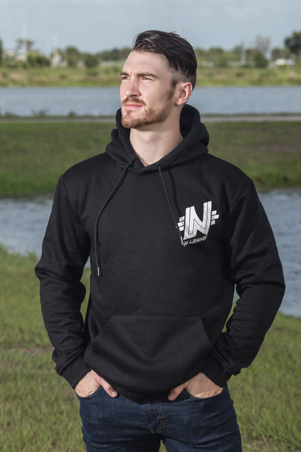 Official Times Square “NW” Logo Unisex Hoodie Black/White – Nik Wallenda